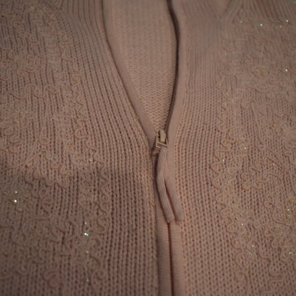 Pastel pink Tabi International sweater cardigan with embroidery - Picture 8 of 9
